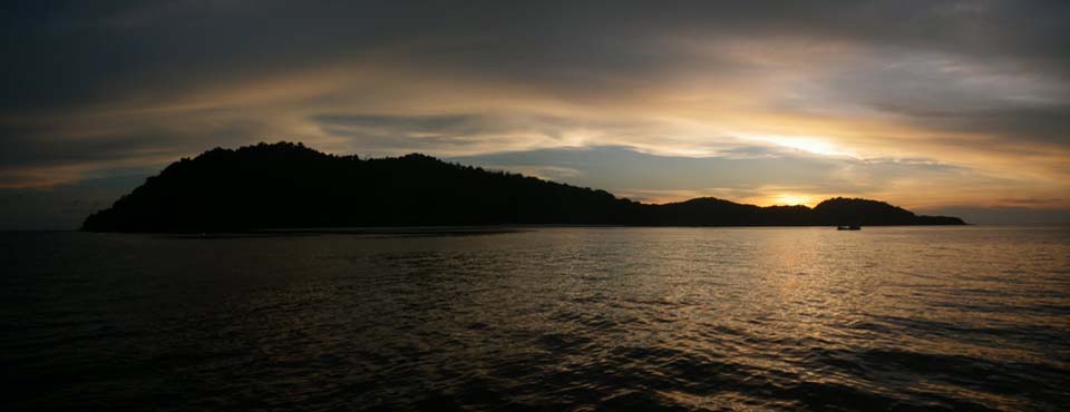 sunset from the Surin Islands National Park